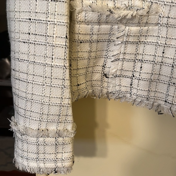 NWT Ann Taylor Fringe Tweed Long Sleeve Jacket/Blazer, Size 00 - Picture 8 of 11